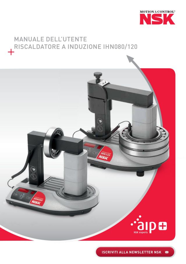 Manuale dell’utente riscaldatore a induzione IHN080/120